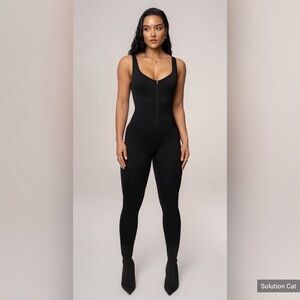 JLux Label Black Pure Form Jumpsui